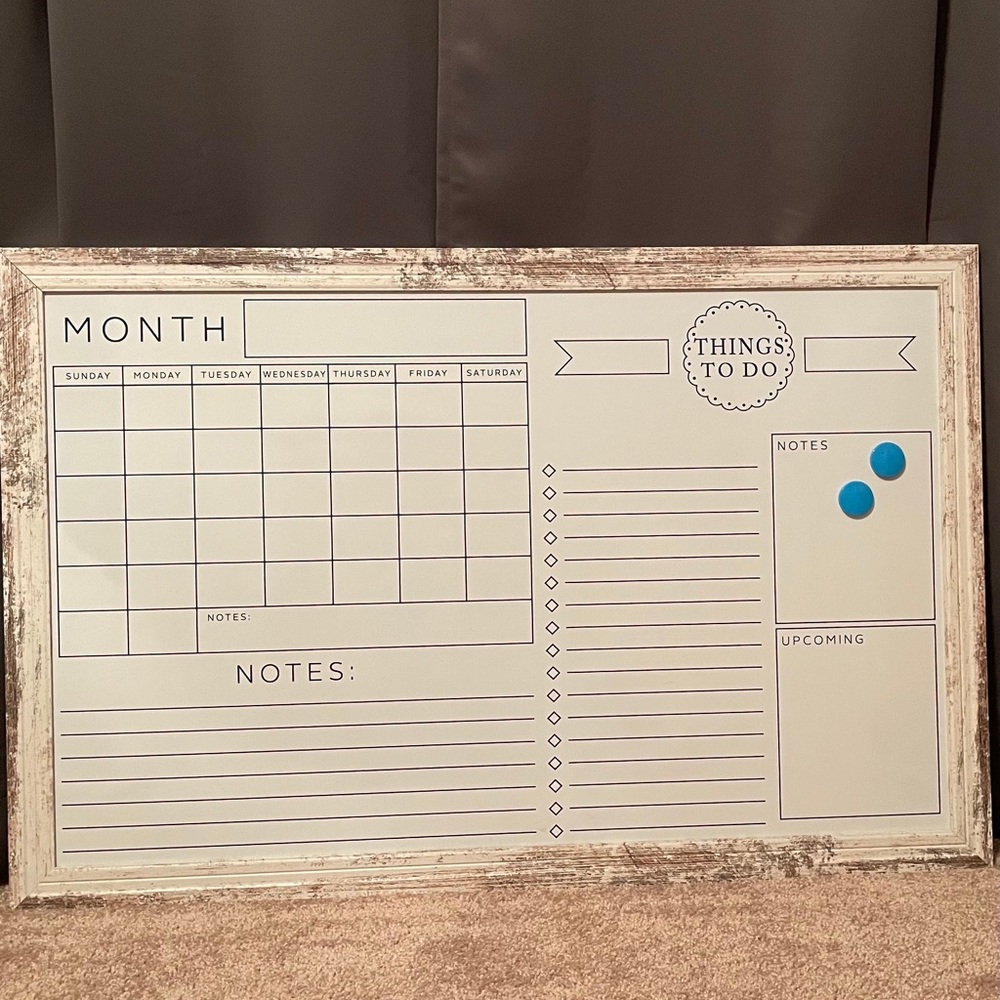 Hobby Lobby Distressed Magnetic Dry Erase Calendar